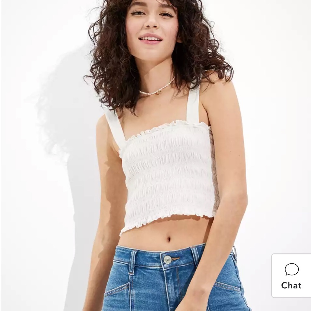 American Eagle Smocked Tank Top